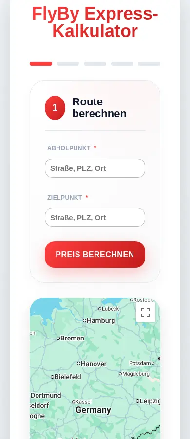 Der Preisrechner auf dem Smartphone – voll responsive Der Preisrechner auf dem Smartphone – voll responsive